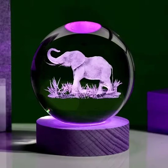 Olifant led lamp | LED-lampje | 3D lamp | 3D licht | Nachtlamp | Sfeerlicht | Tafellamp | Kinderlamp | Babykamer | Kinderkamer | Slaapkamer | Kleurenlamp | multicolor | Touch lamp | Nachtlampje van Merkloos