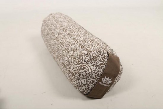 Om Namaste Bolster Design Grijs Yogabolster - Gevuld met Boekweitkaf van Om Namaste
