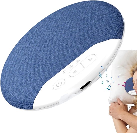 Onder Kussen Speaker - Draagbare Geluidsmachine - Slaap Verbeteren - Slank Ontwerp - 2.5 cm - Blauw