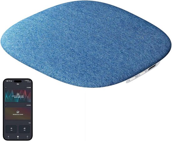 Onderkussen Luidspreker - Draagbare Speaker - Verbeterde Slaap - App Bediening Timer - 98 x 98 cm - Zwart