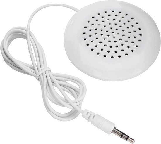 Onderkussen Speaker - Mini Geluid - Rustig Slapen - Niet Storend Geluid - 9 x 6 cm - Wit