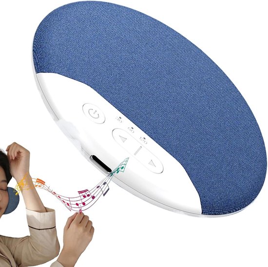 Onderkussen Speaker - Slaap Geluidsmachine - Ontspanning Bevorderen - Plat Geluidsontwerp - 2.5 cm Hoog - Blauw