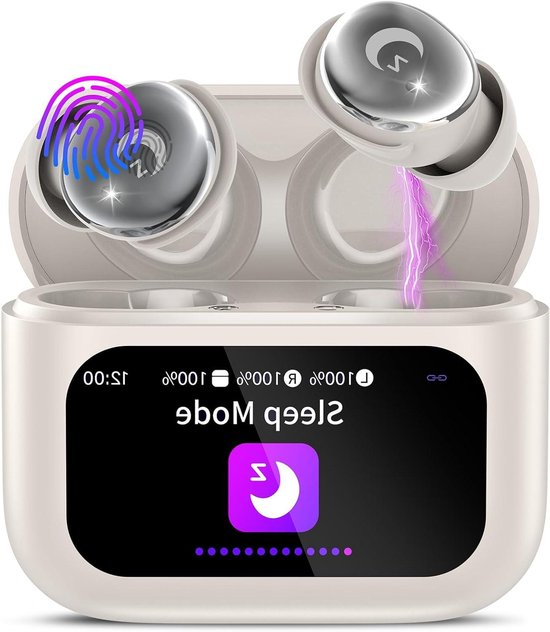Oordopjes - Slaaphoofdtelefoon - Rustig Slapen - Intelligent Touchscreen - 48 Uur Batterij - Wit