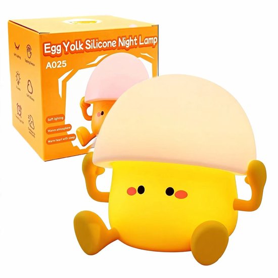 Oplaadbaar nachtlampje kinderen -Oplaadbaar nachtlampje kinderen-Timer-Tik op licht-Paddenstoelvorm- Nachtlampje baby – Bedlampje van U4U®