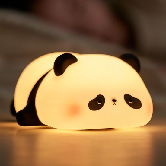 Oplaadbaar Nachtlampje-Nachtlampje Kinderen-Tafellamp Slaapkamer-LED-Nachtlampje-Leeslamp-Nachtlampje 3 modi-Rode Panda van Merkloos