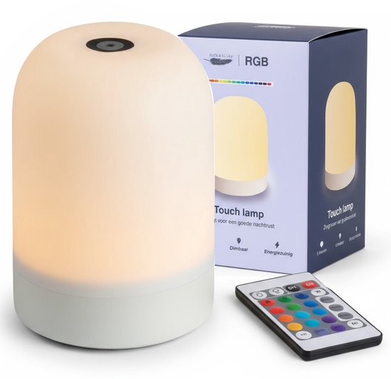 Oplaadbaar Nachtlampje voor Kinderen - 15 kleuren - Met Afstandsbediening - Volwassenen en Baby - Dimbaar en Draadloos - USB - Soft & Silky - Bedlampje - Kinderlamp - Nachtlamp kind
