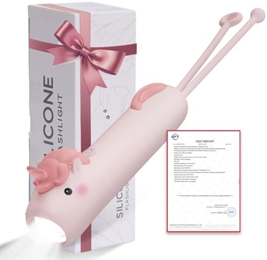 Oplaadbare Dimbare Zaklamp voor Kinderen - Siliconen Peuterlamp met Sleutelhanger voor Camping en Feestjes van Merkloos