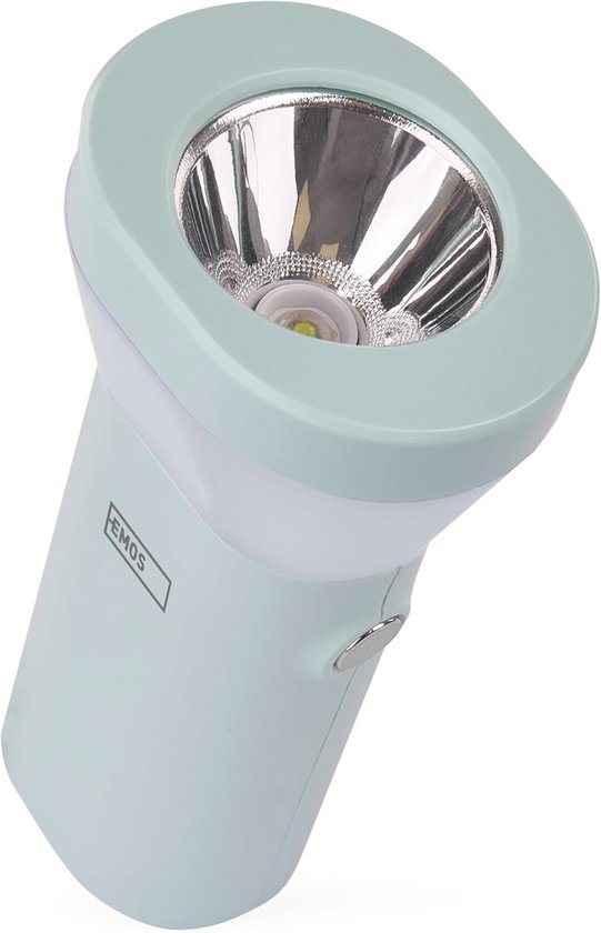 Oplaadbare Kinderzaklamp en Nachtlampje met LED en SMD LED - 800 mAh Li-Ion Batterij - 3,5-5 Uur Lichtduur - 170 m Bereik - Helderheid 80 lm - USB-C Oplaadkabel - Turquoise van Merkloos