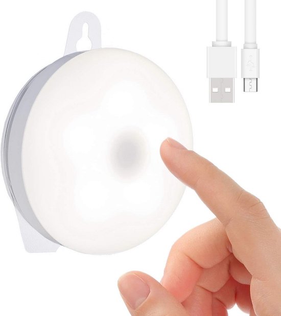 Oplaadbare Stick-on Touch Nachtlamp voor Kinderen en Borstvoeding, Dimbare LED Kinderkamerverlichting van Merkloos