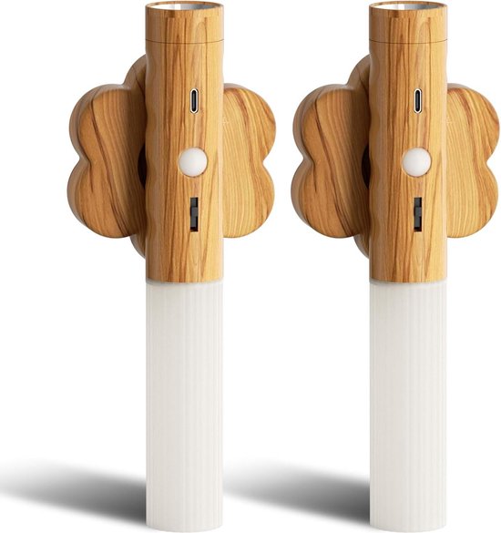 Oplaadbare Wandlampen Indoor Motion Sensor Nachtverlichting - Draadloze Warme Lichten - Verwijderbare Magnetische Draadloze Nachtlampje - Slaapkamer Hal van Merkloos
