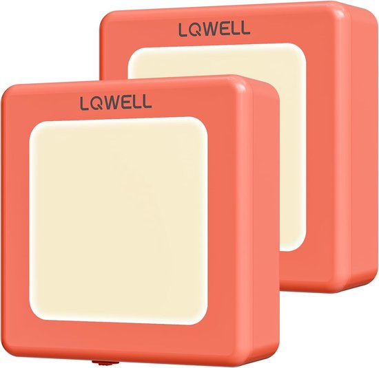 Opvouwbaar Nachtlampje met Automatische Schemersensor en Verstelbare Helderheid - Warm Wit voor Kinderkamer en Gang (2 Stuks)