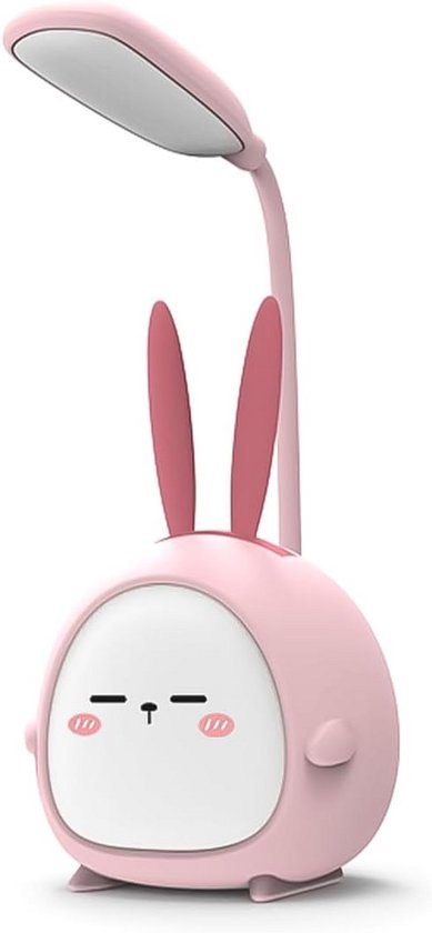 Opvouwbare USB Oplaadbare Mini Tafellamp met Nachtlamp Functie Roze van Merkloos