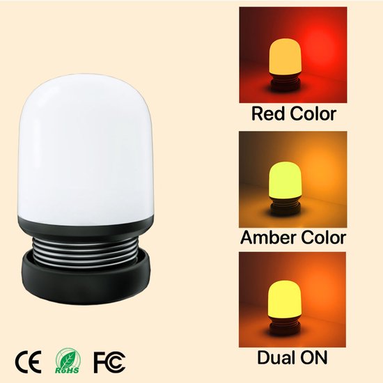Ortho® - Nachtlampje - Slaaplamp - Nacht lamp Kinderen - Nacht lamp Volwassenen - Anti blauw Licht - USB-C oplaadbaar - Sfeerlamp - Dimbaar - Zwart van Merkloos