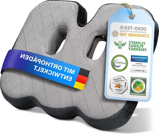 Orthopedisch zitkussen met traagschuim - Ergonomisch zitten, verlicht pijn en verhoogt comfort van Ortho