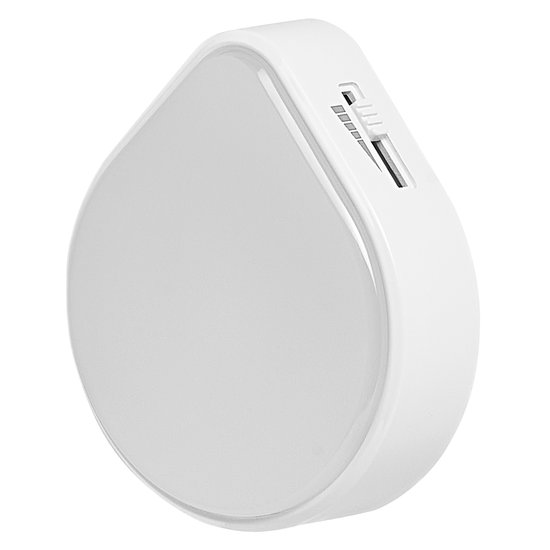OSRAM LUNETTA RAINDROP nachtlampje incl. daglicht- en bewegingssensor, 0,5W, 15lm, wit, regendruppeldesign, warmwit licht bij 3000K, dimbaar, ingebouwde EU-stekker, voor gebruik binnenshuis