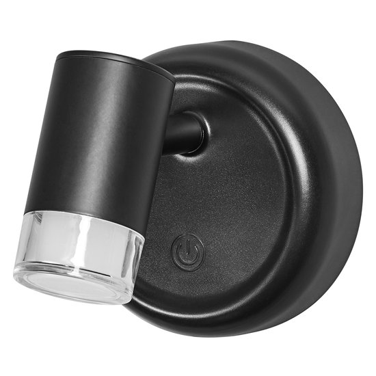 OSRAM Nightlux LED-lamp Cilinder zwart, 3000 K, met batterij en touch-dimmer, magnetisch, ideaal voor plankverlichting of als nachtlampje van Merkloos