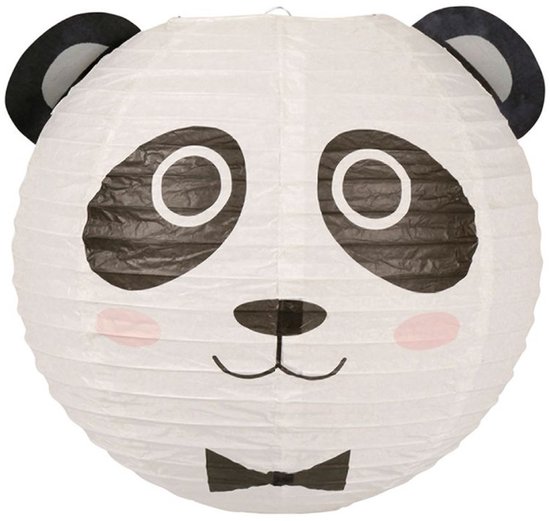 Ostaria Japanse bol lampion - Panda thema - D35 cm - Sint Maarten lampion - Tuinfeest - Versiering - Kinderfeestje van OSTARIA