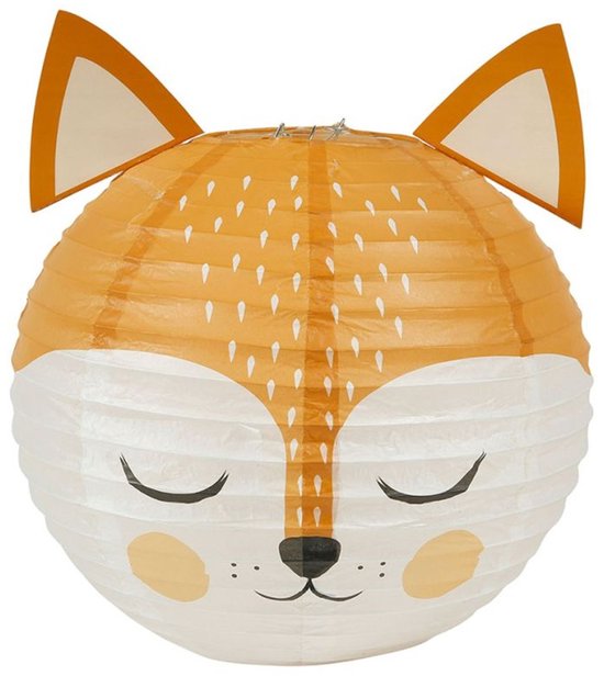 Ostaria Japanse bol lampion - Vos thema - D35 cm - Sint Maarten lampion - Tuinfeest - Versiering - Kinderfeestje van OSTARIA