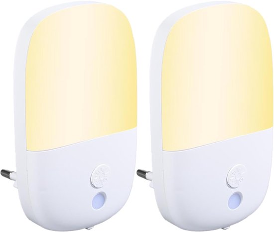 OUYLAF nachtlampje met stekker - nachtlampje kinderen - nachtlampjes met stekker - Dimbaar - 2pcs - warm wit - Voor in de baby/kinder kamer van Merkloos