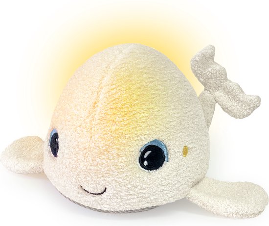 PABOBO LED Nachtlampje Kinderen - Met Muziek & Licht - Huildetectie - Whale van PABOBO