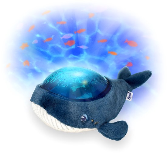 PABOBO Projectorlamp Oceaan - LED Nachtlampje Voor Kinderen - Draadloos - Met Muziek & Micro-USB - Whale van PABOBO