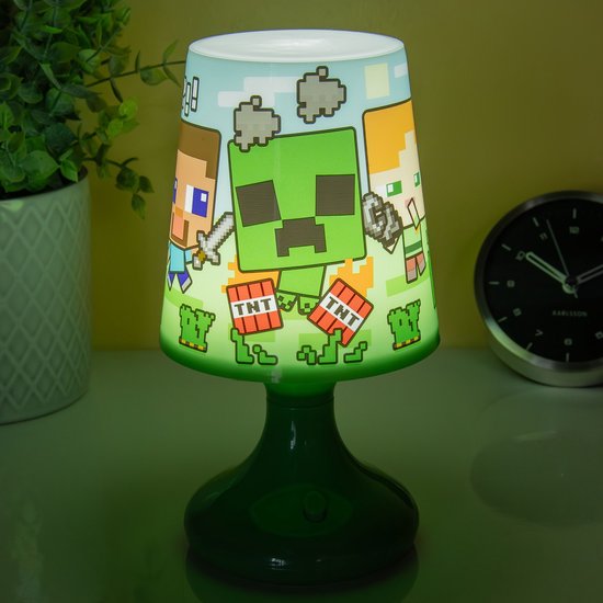 Paladone Minecraft Tafellamp - Nachtlamp - Bureaulamp - 19cm van Paladone