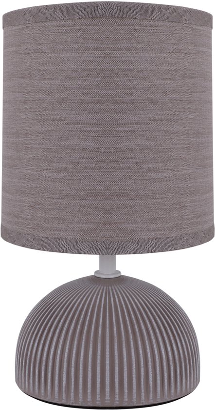 PASMA - Tafellamp - Nachtlamp - Textiel Bruin - E14 Fitting