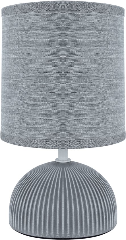 PASMA - Tafellamp - Nachtlamp - Textiel Grijs - E14 Fitting van Gusti Leder