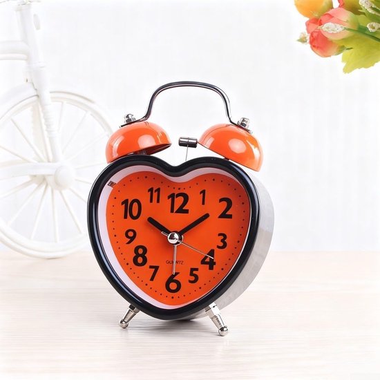 Pastelkleur Wekker - Nachtlampje Desktop - Stil Wakker Worden - Stille Sweep Beweging - 75 cm - Groen Oranje