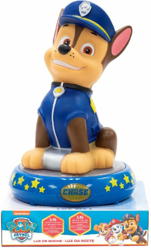 Paw Patrol 3d LED Nachtlamp Chase 25cm van Paw Patrol