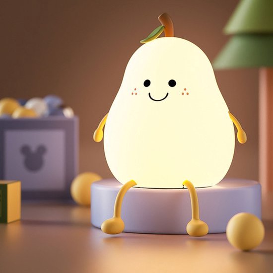 Pear Light - Kinder Kamer Lamp - USB Oplaadbaar - Draadloos Nachtlamp - Kindvriendelijk van Merkloos