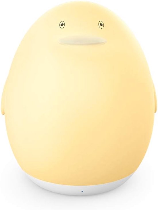 Penguin Nachtlampje voor Kinderen, Oplaadbare Baby Nachtlamp met 8 RGB Kleuren, Dimbaar en Draadloos Bedlampje met 1H Timer en Geheugenfunctie, Touch Control, USB Oplaadbaar, Wit van OneFire