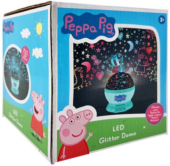 Peppa Pig ledlamp glitter dome kinderlamp USB aansluiting. van Philips