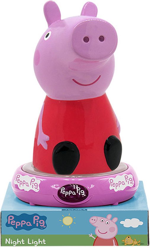 Peppa Pig nachtlamp - 3D - 25cm hoog van Peppa Pig