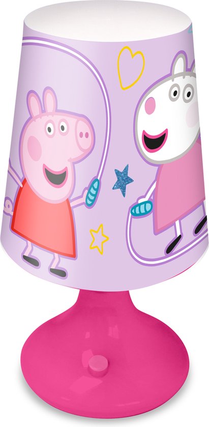 Peppa Pig tafellamp/bureaulamp/nachtlamp voor kinderen - roze - kunststof - 18 x 9 cm van Peppa Pig