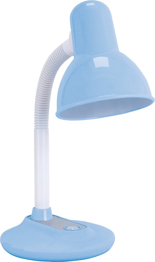 PESTO - Bureaulamp - E27 Fitting - Verstelbaar - Retro - Klassiek - Rond - Blauw