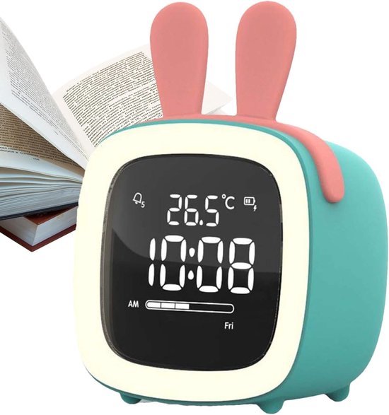 Peuter slaaptrainingsklok, wekker, jongen cartoon LED-wekker, wekker, slaaptrainer - slaaptrainingsklok, slaapkamer nachtlampje van Mixroom.