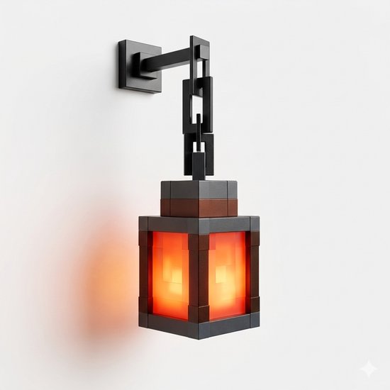 Pixel Art Nachtlampje - Draagbare Retro Lantaarn - 16 Kleuren RGB - DIY Sfeerlicht van Merkloos