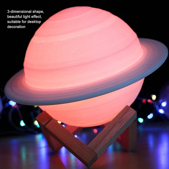 Planet lamp met afstandsbediening - USB oplaadbare nachtlamp voor kinderkamer