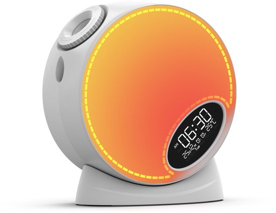 Planetariumprojector - Sterrenprojector - Klokweergave - Bluetooth-functie - 15 soorten witte ruis - Nachtlampje voor slaapkamer