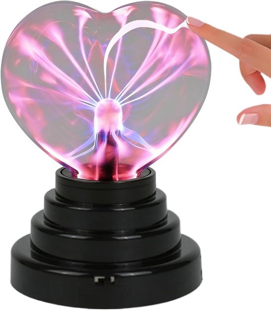 Plasma Bal Lamp - Sfeerlamp Interactief - Decoratieve Verlichting - Geluid en Aanraak Gevoelig - 11 cm - Multicolor