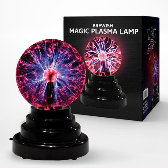 Plasma Ball Lamp 3 Inch - Touch Sensitive Nevel Sphere Globe - Magische Orb voor Kinderen en Volwassenen - Perfect als Cadeau voor Verjaardag, Kerst en Feesten van Merkloos