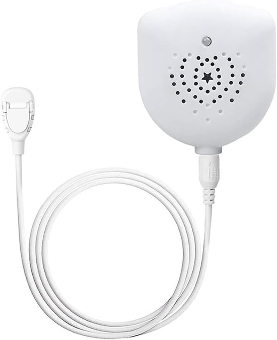Plaswekker - Nachtalarm - Bedplassen Melder - Hoge Gevoeligheid Sensor - USB Oplaadbaar - Wit