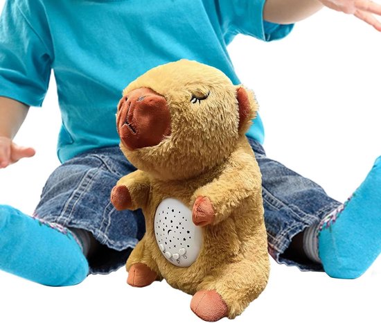 Pluche Dieren Knuffel - Projectie Knuffel - Ontspannend Slapen - Met Adem Effect - 30 cm - A