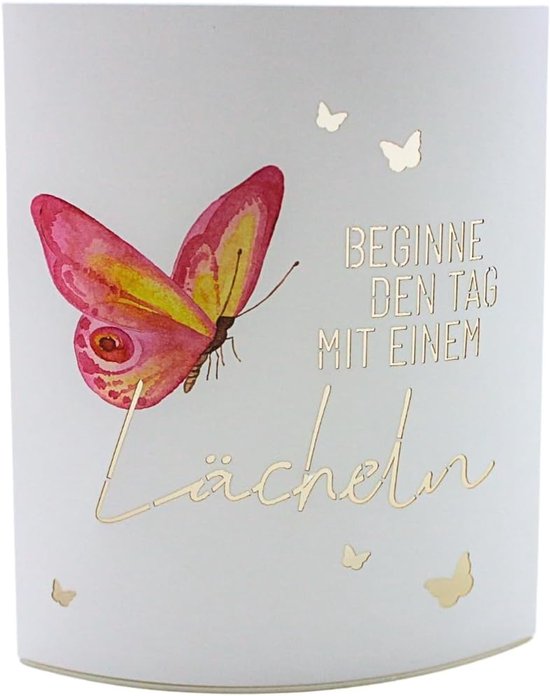 Poëzielicht Nachtlampje - Sfeerlicht Timer - Kinderkamer Decoratie - Werkt op Batterijen - 13x5x16 cm - Begin de dag