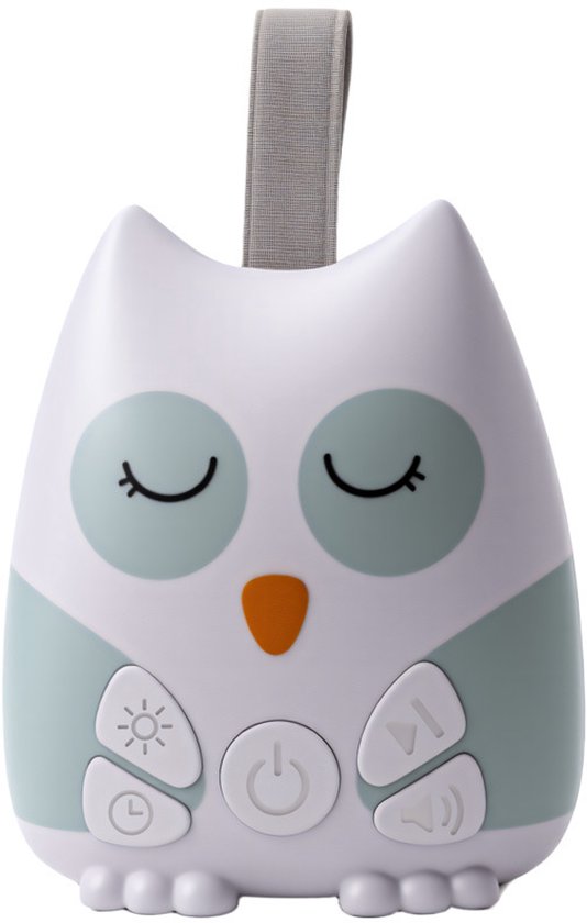 Portable Baby White Noise Sound Machine for Sleeping, Cry Sensor, 30 Soothing Sounds for Kids, Night Light, Timer, for Sleep Aid, Office Privacy, Meditation, Cute Owl, Rechargable Battery via USB