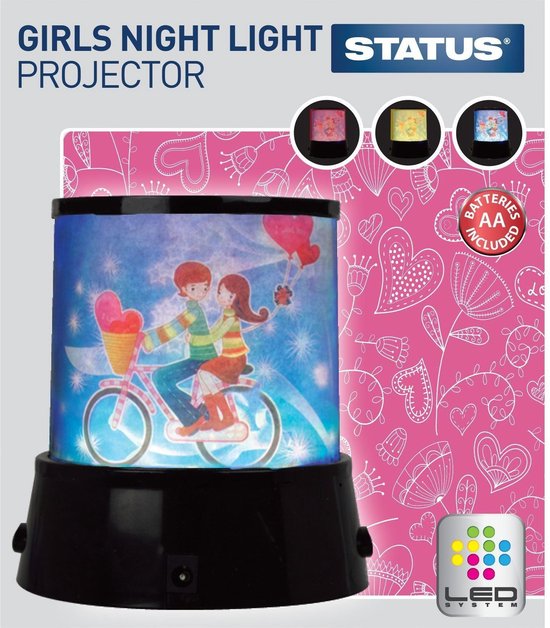 Projectie nachtlampje voor meisjes - LED System - AA batterijen van Pro