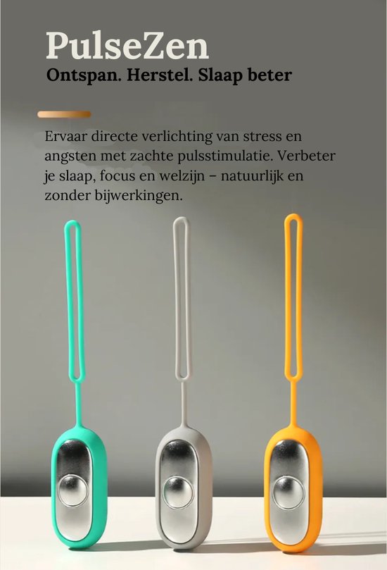 PulseZen Slaaphulp | Kalmeermiddel | Pulsstimulatie | Maangrijs van Merkloos