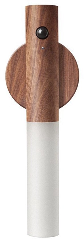 PULUZ 1 Stuk Draadloze LED Bewegingssensor Nachtlampje - Houtkleur - Opvouwbaar - Wandlamp-Tafellamp Voor Binnen En Buiten - Oplaadbaar - 1W - H182mm van Merkloos