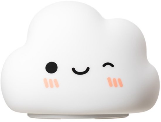 PULUZ 1 Stuk Wolken Siliconen Nachtlampje Slaapkamer Knuffellamp Wit - Druk-Aan Sensor 7 Kleuren Verloop 3 Lichtstanden Oplaadbaar van Merkloos